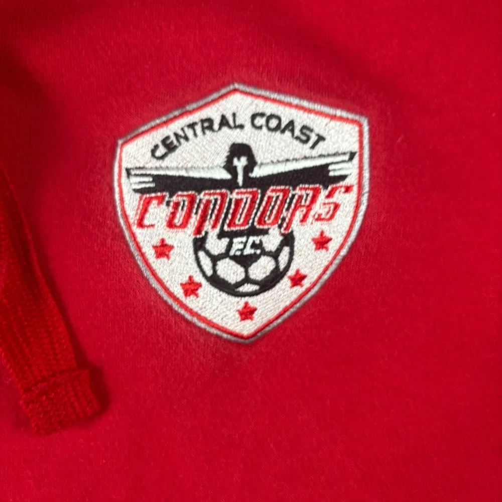 Adidas Central Coast Condors Soccer Hoodie Mens‎ Large Red Fleece Lined Winter